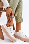 Women's Lacquered Platform Sneakers GOE LL2N4020 White