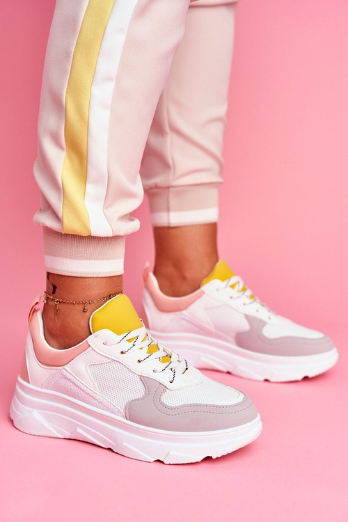 Sporty Women's Shoes Pink White Fresno