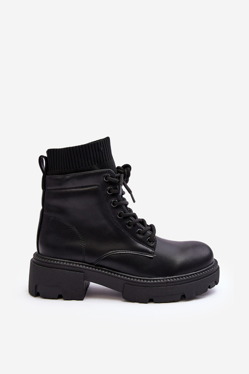 Women's Black Winter Boots with Sock Rivella
