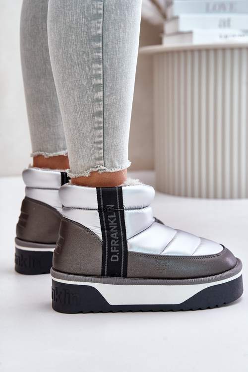 Low Snow Boots On Thick Sole D.Franklin DFSH371010 Silver