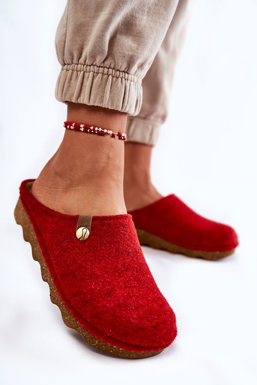 Papcie Klapki Domowe Profilaktyczne Czerwone Inblu DK-08-075