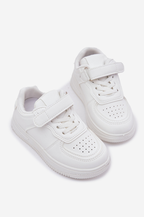 Sportowe Buty Dziecięce Sneakersy Eko Skóra Białe Liora