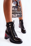 Fashionable Warm Boots On High Heels Black Alisse