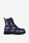 Women's Insulated Boots with Flower Pattern Artiker 57C1052 Navy Blue