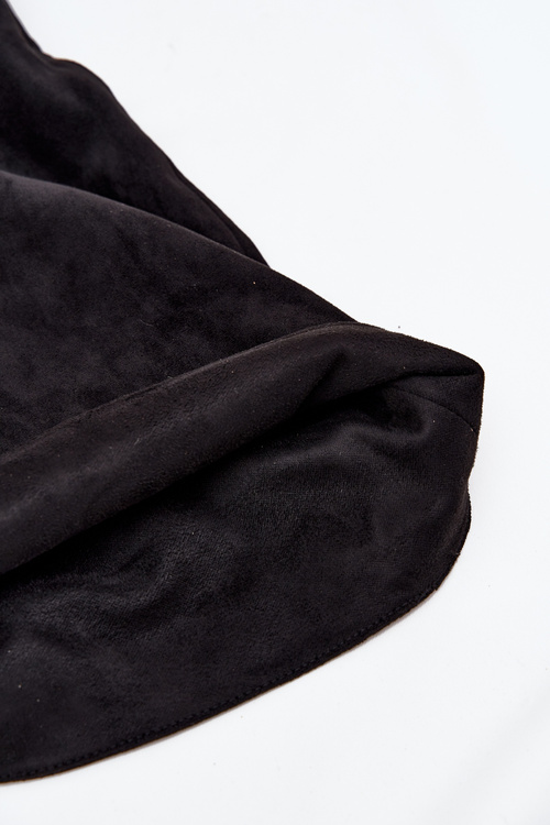 Slip-on Women's Boots with Heel Made of Eco Suede Black Noretta