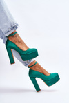 Fashionable High Heel Pumps Green Hayden