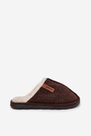 Men's slippers lined with warm fur chocolate Darielle