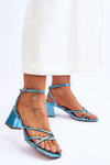 Fashionable High Heel Sandals Blue Felisa