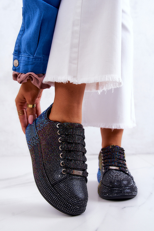 Sneakersy Buty Sportowe Dżety Czarne GOE JJ2N4050