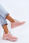 Buty Skarpetkowe Damskie Wsuwane Jasnoróżowe GOE JJ2N4081