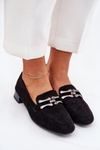 Moccasins With Decoration On A Delicate Heel Eco Suede Black Pillitha
