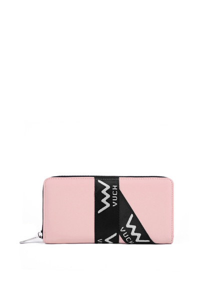 Leather Zip Wallet Pink Mille