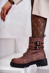 Women's Suede Warm Boots Bright brown Silvor