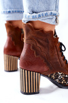 Women’s Boots Leather Maciejka Brown 03190-02