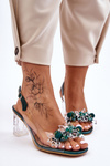 Fashionable Sandals With Beads Green Terrance