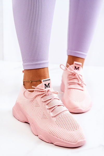 Sneakersy Buty Sportowe Skarpetkowe Różowe Nolene