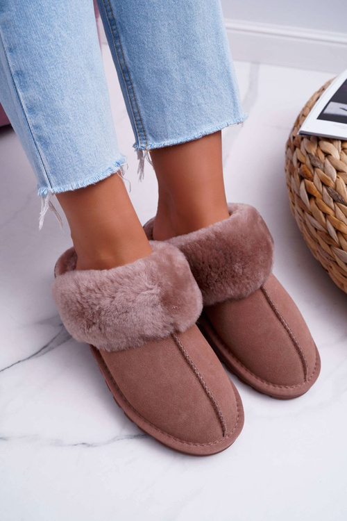 Damskie Klapki Papcie Khaki Mirendy