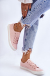Women's Big Star Embroidered Sneakers LL274224 Pink