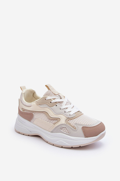 Women's Sport Sneakers Platform Beige Lomare