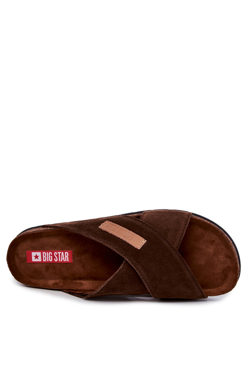 Men's Comfortable Slippers Big Star JJ176006 Brown