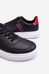 Men's Classic Sport Shoes Black and Red Enrique