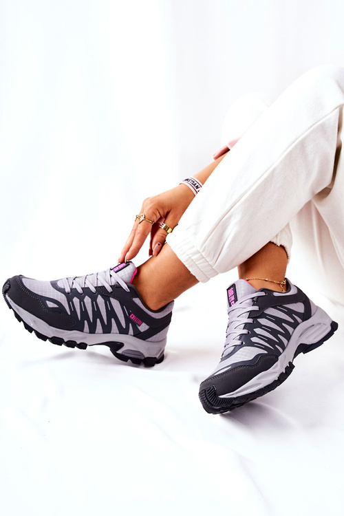 Buty Sportowe Memory Foam Wiązane Big Star Szare GG274499