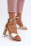 Elegant Women's Sandals with Gold Heels Rosazara