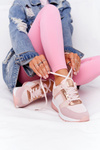Wedge Sneakers Pink Bye Bye Love