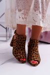 Women's Stiletto Sandals with Peep Toe Leopard Esta