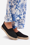 Espadryle Damskie Z Plecionką Czarne Vinceza 13624