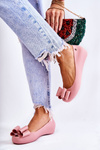 Women's Rubber Ballerinas With A Bow Pink Florret