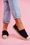 Espadryle Damskie Pleciona Podeszwa Czarne Big Star FF274A498
