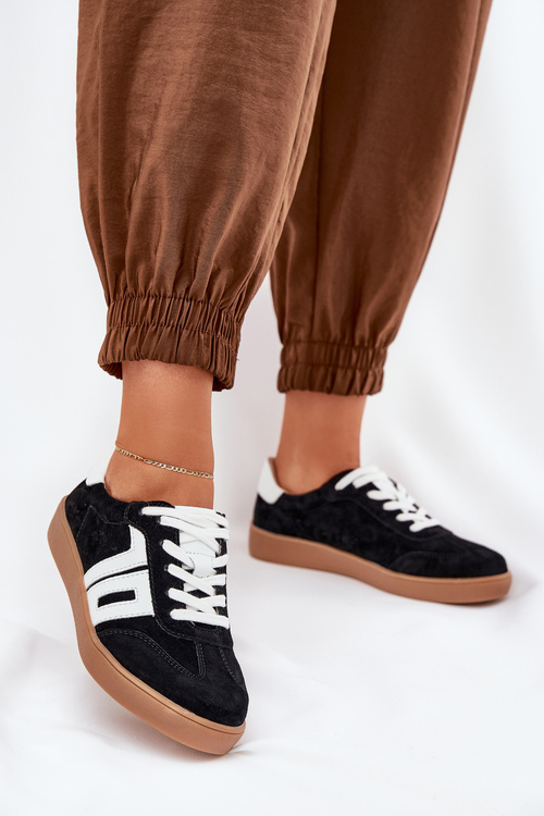 Sneakers Sports Shoes Suede Vinceza 79517 Black