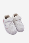 Children's Velcro Sneakers with Bear White Callexia