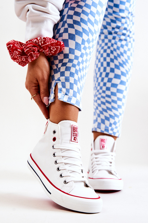 High Leather Sneakers Big Star JJ274132 White