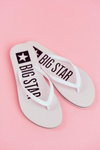 Women's Slides Flip flops Big Star White FF274A320