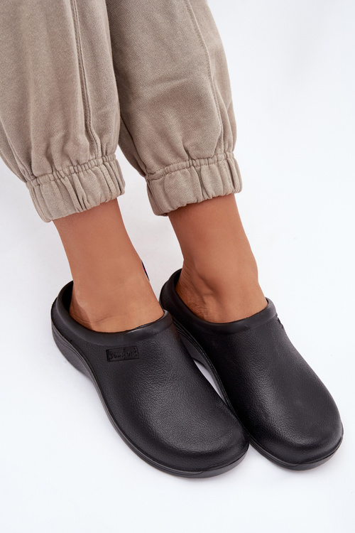 Foam slippers women's black Parissa