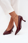 Patent Leather High Heel Shoes Bordeaux Gavrielle