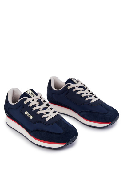 Sportowe Buty Sneakersy Męskie Granatowe Big Star JJ174296