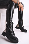 Women's Boots With Rivets Black Feel Your Touch