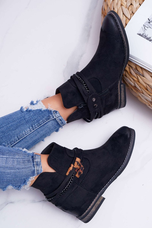 Women's Suede Boots Hidden Anchor Black Mirley