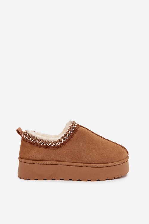 Low Women's Snow Boots with Embroidery on Platform Camel Taliah