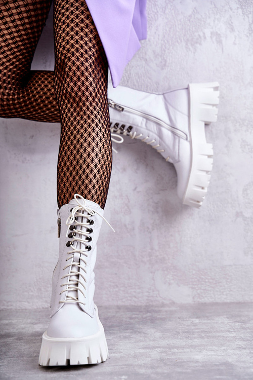 Leather warm boots GOE KK2N4012 White