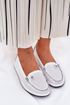 Ladies Leather Moccasins S.Barski LR51-673 White