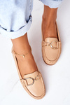 Women's Leather Loafers Light Brown Downtown