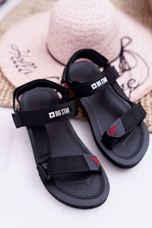 Women's Big Star Velcro Sandals Black DD274A282