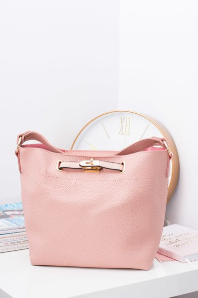 Women's A4 Shoulder Handbag Powder Pink