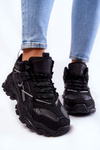Women's Sport Shoes On A Massive Platform Big Star KK274387 Black