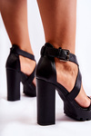 Fashionable Sandals On A Bar Black Rammis