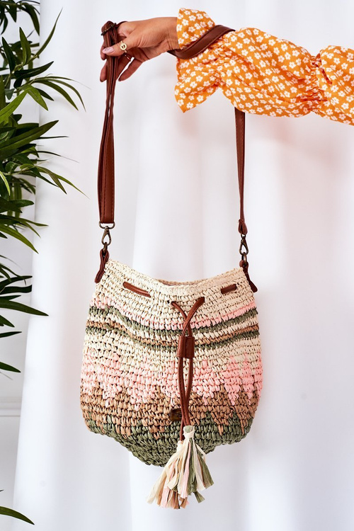 Braided Messenger Bag NOBO XK0430 Beige